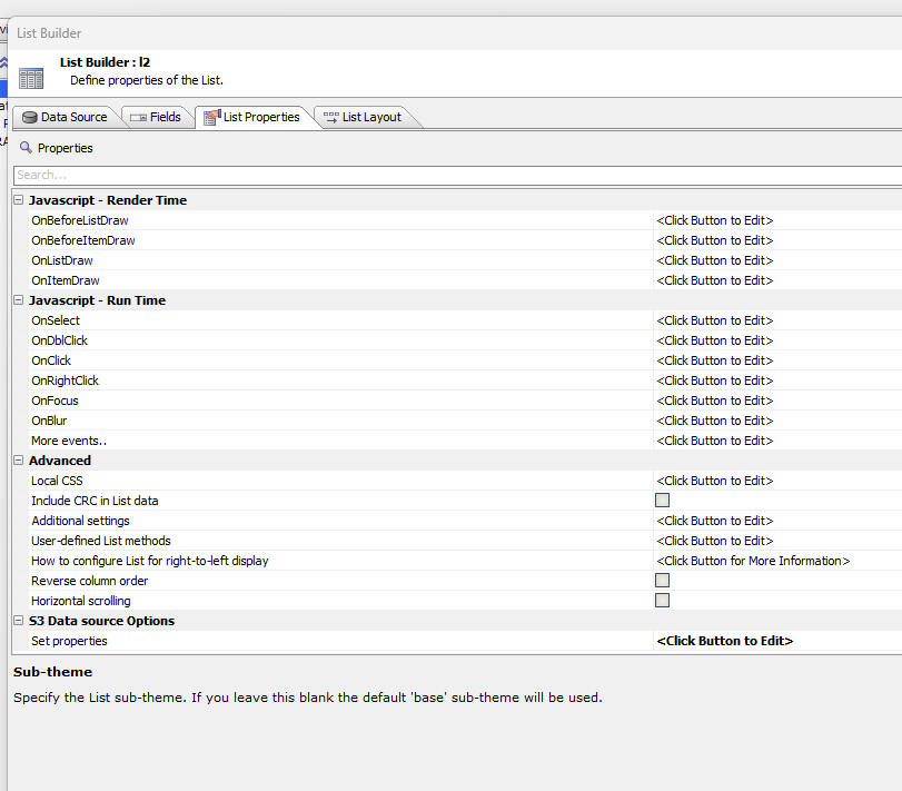 Set Properties smart field in List Properties